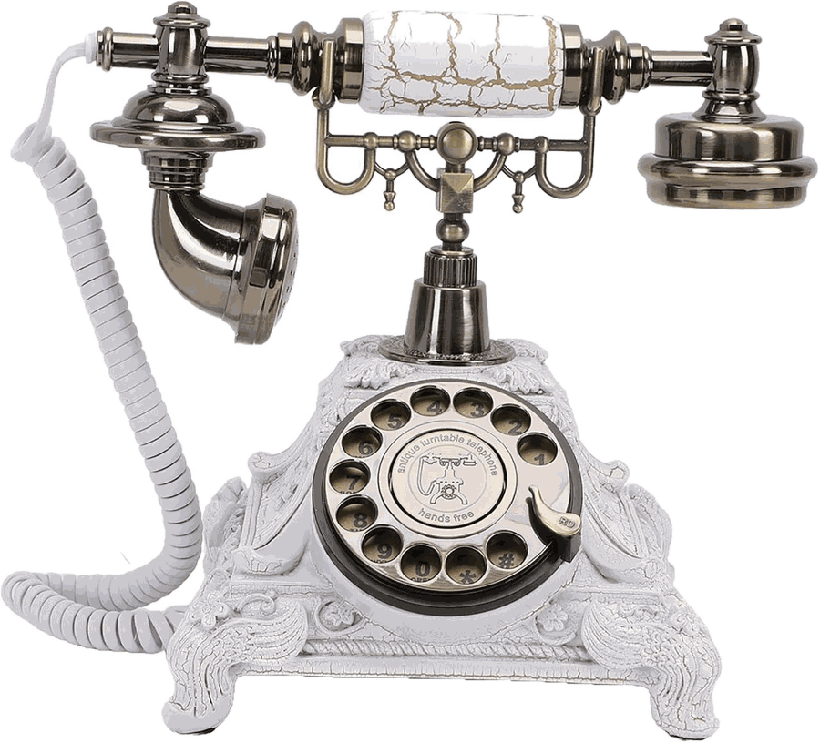 Klassiek audio guestbook in wit craquelé met bronzen details